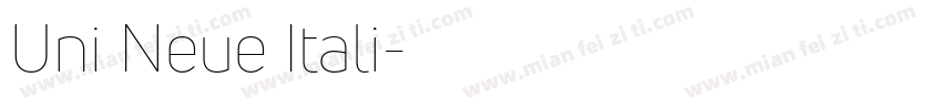 Uni Neue Itali字体转换